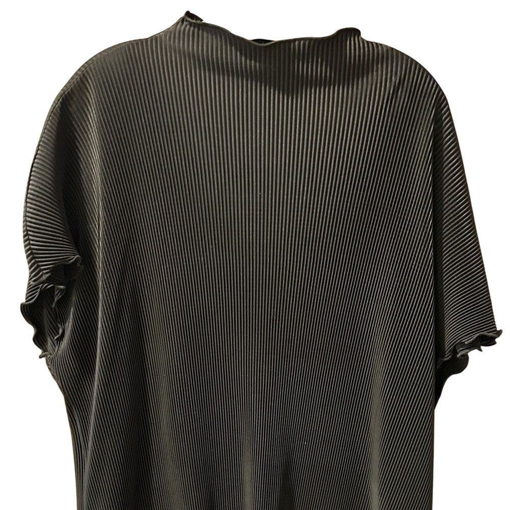 David & Dani Black Ribbed Short Sleeve  Dress - Size M